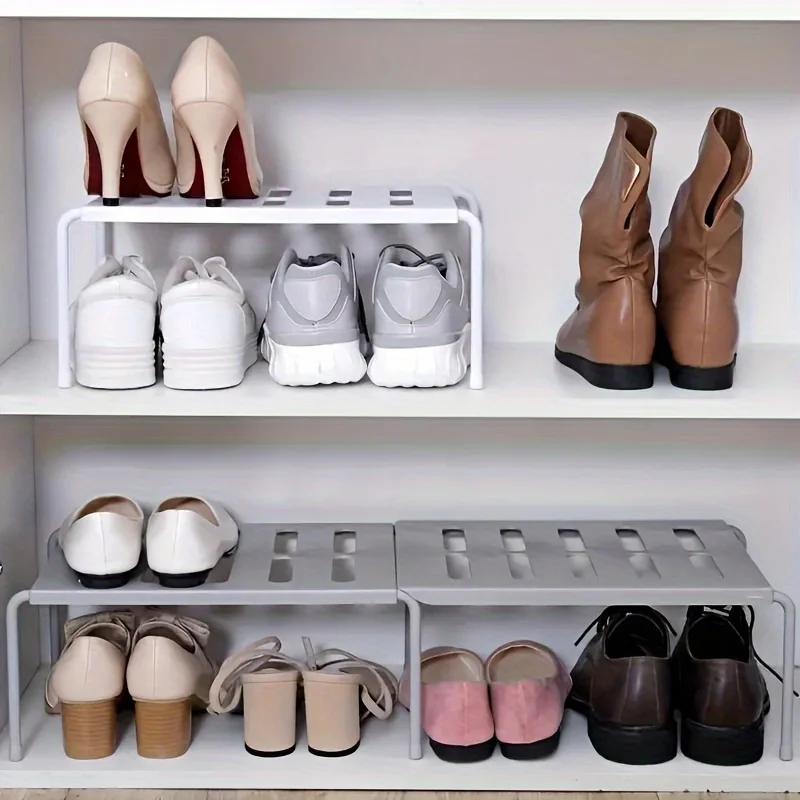 Sneaker Care White - Rak Sepatu Plastik yang Dapat Disesuaikan,