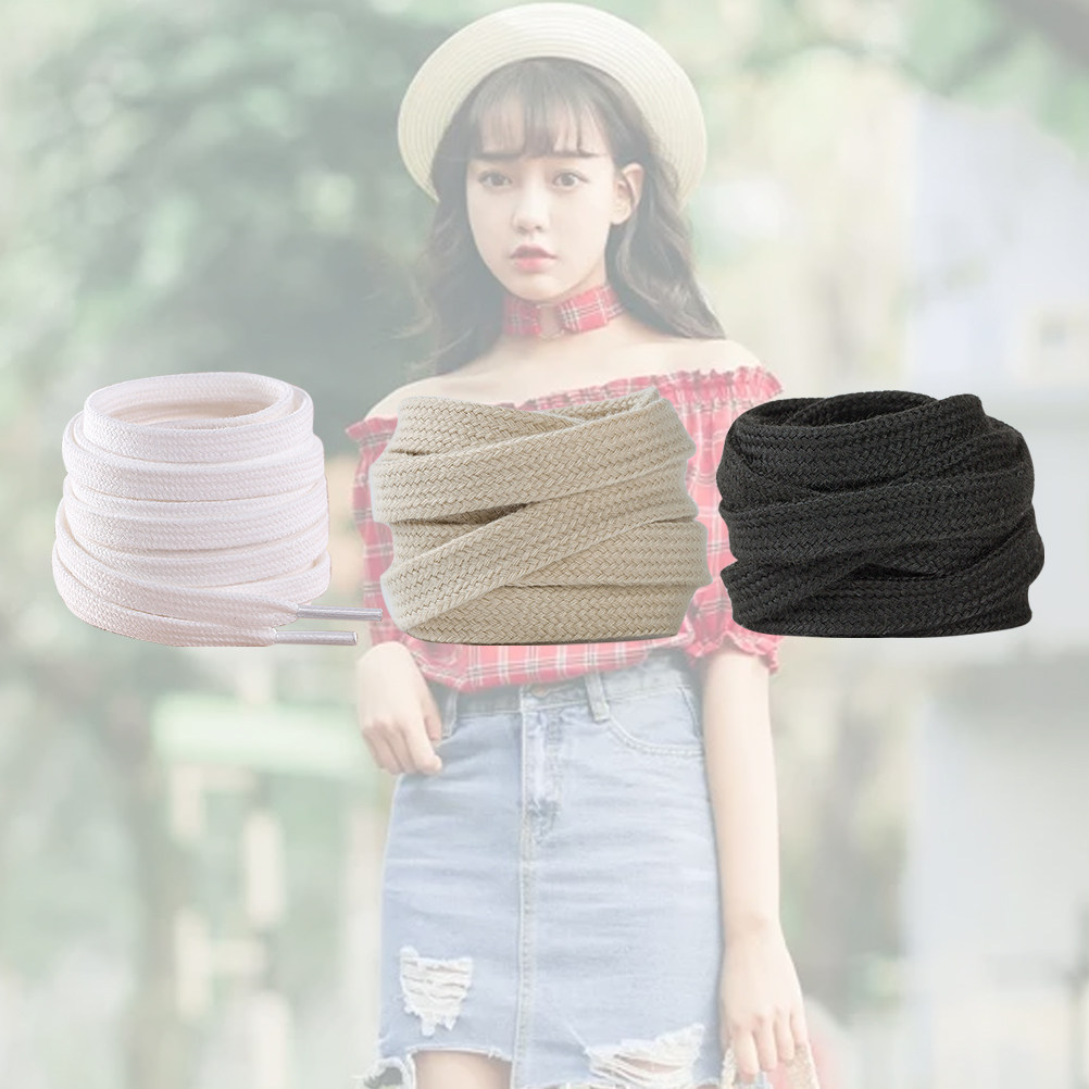 Lace Replacement Flat - 3 Pasang Tali Sepatu Warna Polos