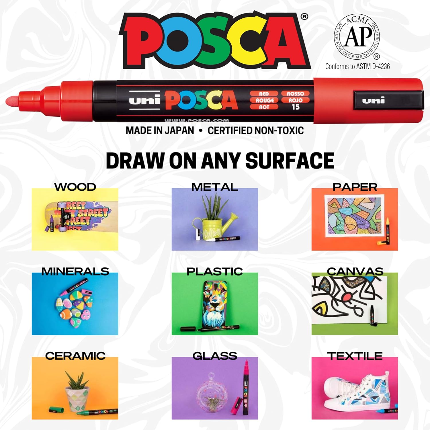 Pena Spidol Cat Uni Posca Jepa - Midsole Marker Paint ulasan dan harga